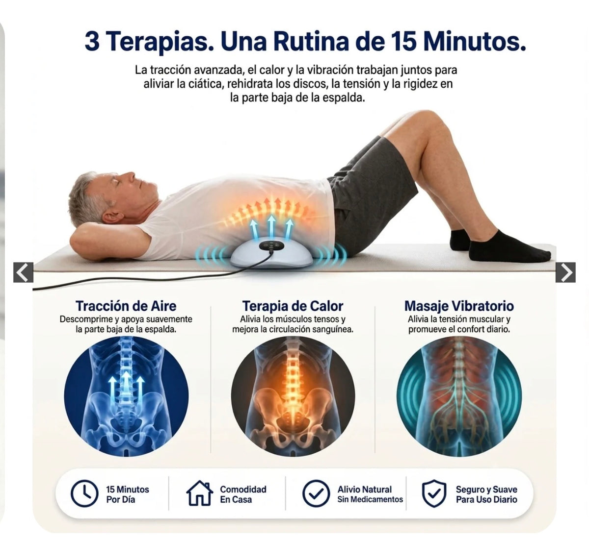 Bubiva Vertessa™ Pro — Masajeador de Espalda para Ciática y Dolor Lumbar