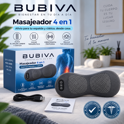 Bubiva Vertessa™ Pro — Masajeador de Espalda para Ciática y Dolor Lumbar