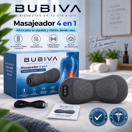 Bubiva Vertessa™ Pro — Masajeador de Espalda para Ciática y Dolor Lumbar